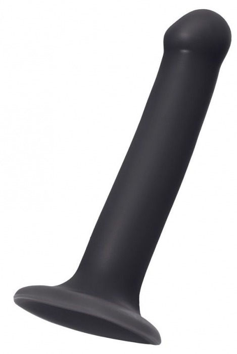 Черный фаллос на присоске Silicone Bendable Dildo M - 18 см. - Strap-on-me - купить с доставкой в Йошкар-Оле