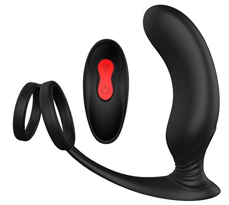 Черный массажер простаты REMOTE P-PLEASER - Dream Toys - в Йошкар-Оле купить с доставкой