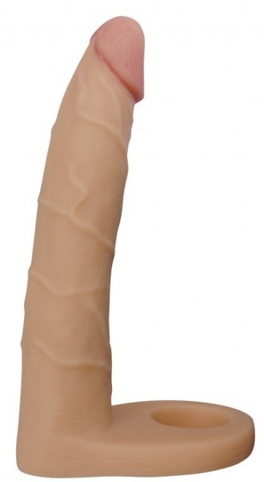 Телесная насадка-фаллоимитатор для двойного проникновения - 17 см. - Lovetoy - купить с доставкой в Йошкар-Оле