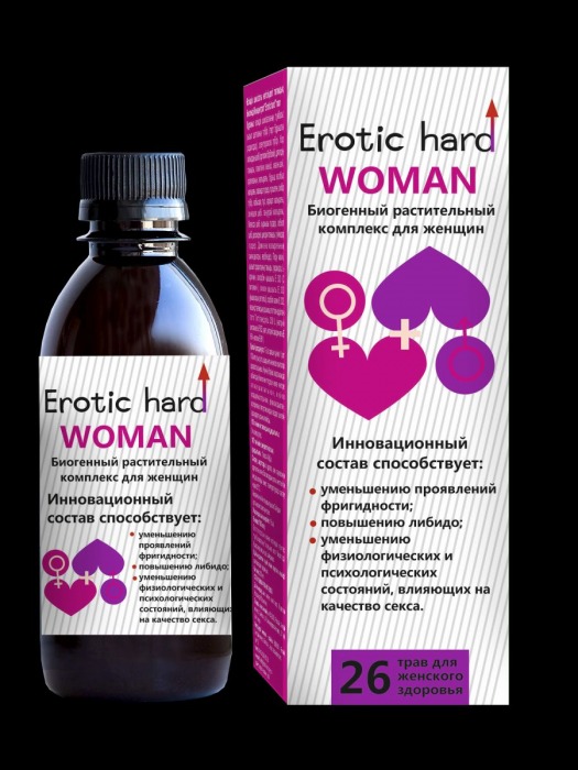 Женский биогенный концентрат для повышения либидо Erotic hard Woman - 250 мл. - Erotic Hard - купить с доставкой в Йошкар-Оле