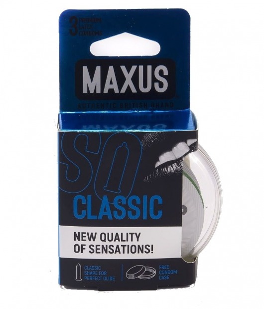 Классические презервативы в пластиковом кейсе MAXUS Classic - 3 шт. - Maxus - купить с доставкой в Йошкар-Оле