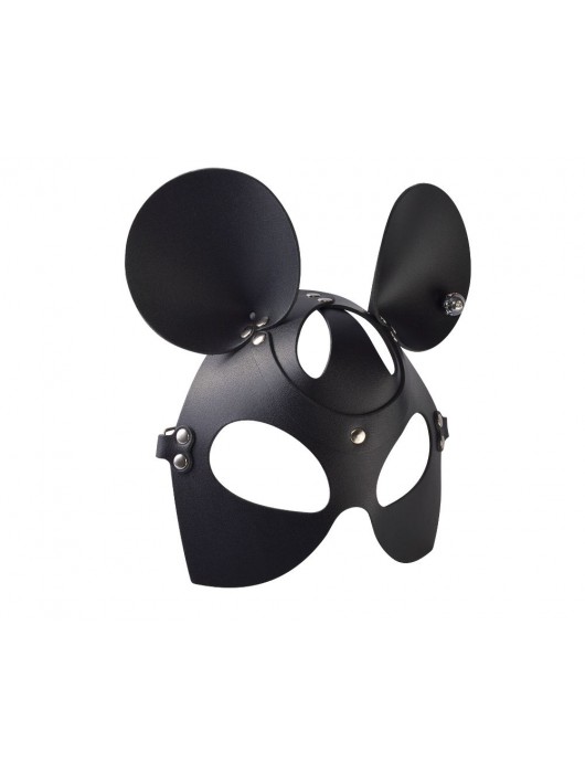 Черная кожаная маска  Мышка - Sitabella - купить с доставкой в Йошкар-Оле