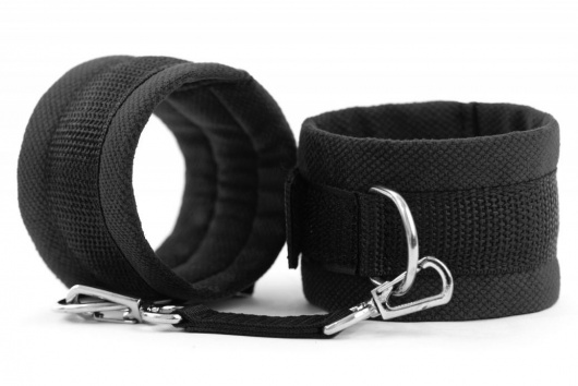 Черные наручники My rules на сцепке - БДСМ Арсенал - купить с доставкой в Йошкар-Оле