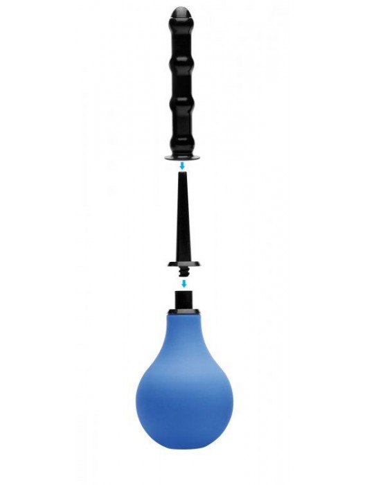 Анальный душ с 3 насадками Premium One-way Valve Anal Douche Set - XR Brands - купить с доставкой в Йошкар-Оле