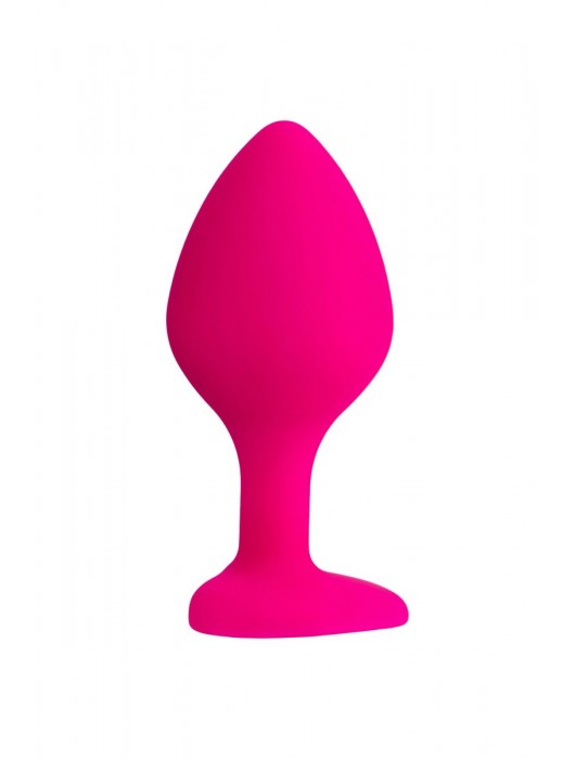 Розовая анальная втулка Diamond Heart с прозрачным кристаллом - 8 см. - ToyFa - купить с доставкой в Йошкар-Оле