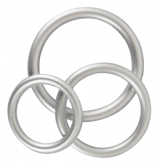 Набор из 3 эрекционных колец под металл Metallic Silicone Cock Ring Set - Orion - в Йошкар-Оле купить с доставкой