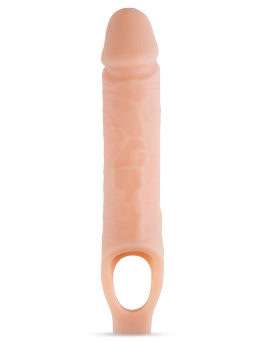 Телесный реалистичный фаллоудлинитель 10 Inch Silicone Cock Sheath Penis Extender - 25,4 см. - Blush Novelties - в Йошкар-Оле купить с доставкой