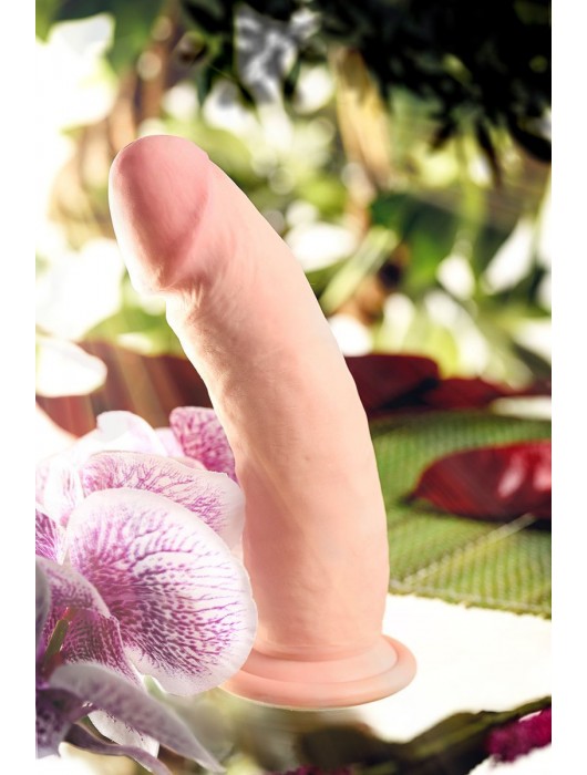 Телесный реалистичный вибратор Realstick Elite Vibro Justin - 21 см. - ToyFa