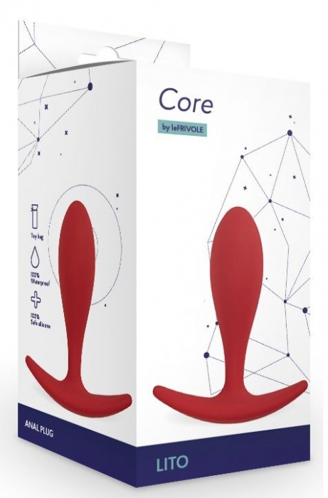 Бордовая анальная пробка Lito M - 8,9 см. - Le Frivole