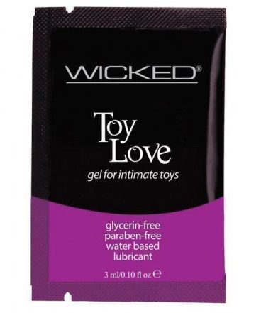 Лубрикант на водной основе для использования с игрушками WICKED Toy Love - 3 мл. - Wicked - купить с доставкой в Йошкар-Оле