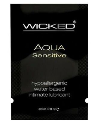 Мягкий лубрикант на водной основе WICKED AQUA Sensitive - 3 мл. - Wicked - купить с доставкой в Йошкар-Оле