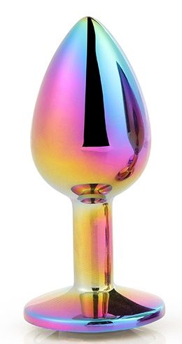 Голографическая анальная втулка с радужным кристаллом - 7,1 см. - Dream Toys - купить с доставкой в Йошкар-Оле