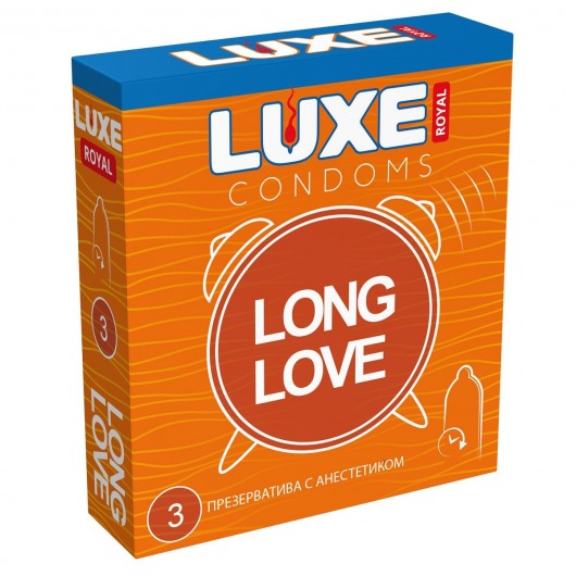 Презервативы с продлевающим эффектом LUXE Royal Long Love - 3 шт. - Luxe - купить с доставкой в Йошкар-Оле