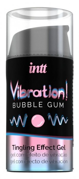 Жидкий интимный гель с эффектом вибрации Vibration! Bubble Gum - 15 мл. - INTT - купить с доставкой в Йошкар-Оле