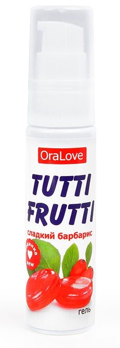 Гель-смазка Tutti-frutti со вкусом барбариса - 30 гр. - Биоритм - купить с доставкой в Йошкар-Оле