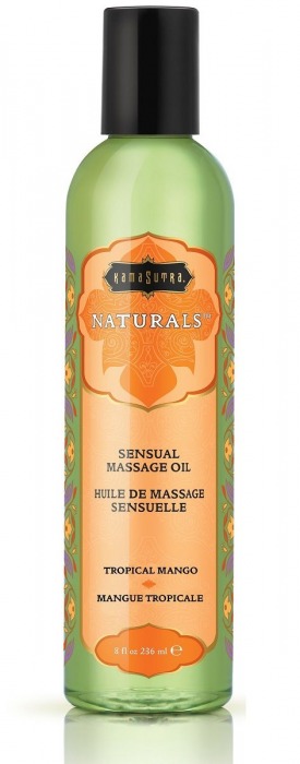 Массажное масло Naturals Tropical Mango с ароматом манго - 236 мл. - Kama Sutra - купить с доставкой в Йошкар-Оле