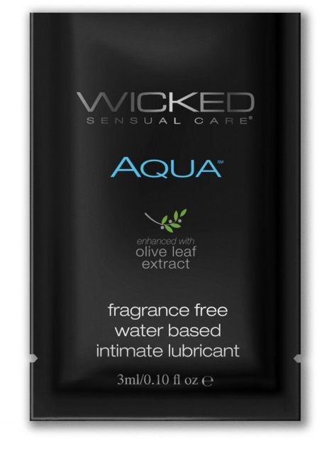 Легкий лубрикант на водной основе с алое Wicked Aqua - 3 мл. - Wicked - купить с доставкой в Йошкар-Оле