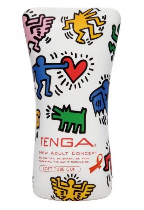 Мастурбатор-туба Keith Haring Soft Tube CUP - Tenga - в Йошкар-Оле купить с доставкой