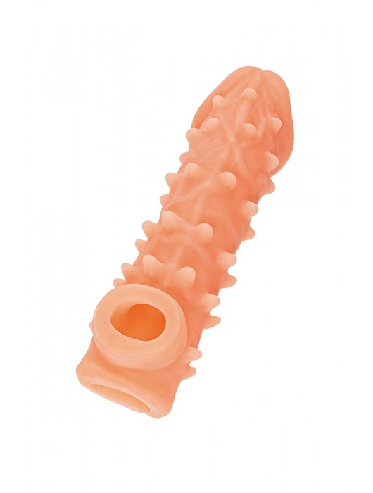 Телесная закрытая насадка с пупырышками Cock Sleeve Size L - 17,6 см. - KOKOS - в Йошкар-Оле купить с доставкой