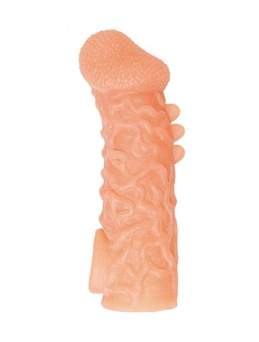 Телесная закрытая насадка с шершавой головкой Cock Sleeve Size S - 13,8 см. - KOKOS - в Йошкар-Оле купить с доставкой