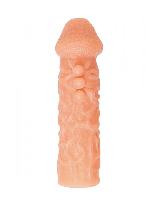 Телесная закрытая насадка с шершавой головкой Cock Sleeve Size S - 13,8 см. - KOKOS - в Йошкар-Оле купить с доставкой