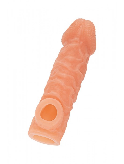 Телесная закрытая насадка с шершавой головкой Cock Sleeve Size S - 13,8 см. - KOKOS - в Йошкар-Оле купить с доставкой