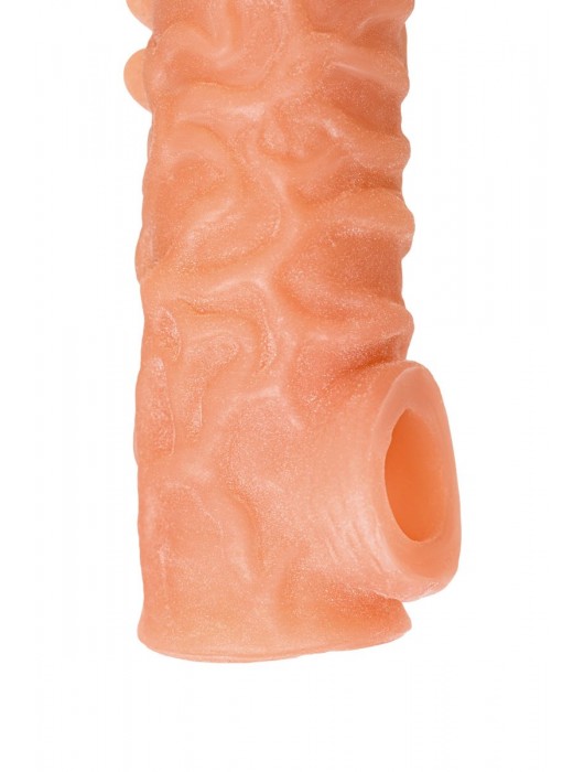 Телесная закрытая насадка с шершавой головкой Cock Sleeve Size S - 13,8 см. - KOKOS - в Йошкар-Оле купить с доставкой