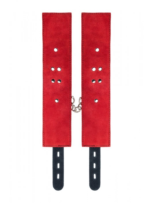 Красно-черные оковы на ноги из кожи - ToyFa - купить с доставкой в Йошкар-Оле