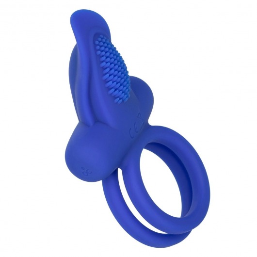 Синее перезаряжаемое эрекционное кольцо Silicone Rechargeable Dual Pleaser Enhancer - California Exotic Novelties - в Йошкар-Оле купить с доставкой