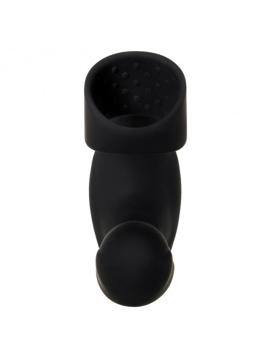 Черный вибромассажер простаты с эрекционным кольцом Strapped   Tapped - Zero Tolerance - в Йошкар-Оле купить с доставкой