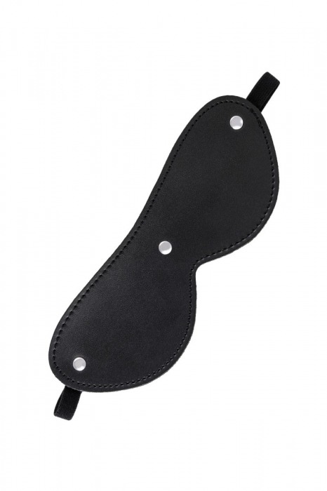 Черная кожаная маска Anonymo с мягким подкладом - ToyFa - купить с доставкой в Йошкар-Оле