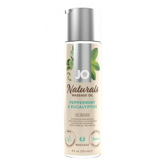 Массажное масло с ароматом перечной мяты и эвкалипта JO Naturals Peppermint   Eucalyptus - 120 мл. - System JO - купить с доставкой в Йошкар-Оле