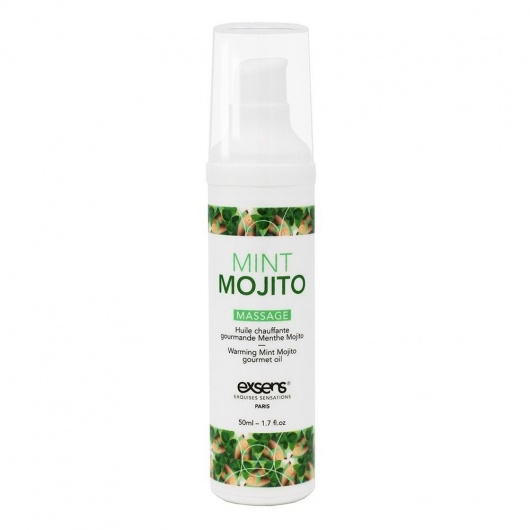 Разогревающее массажное масло с ароматом мохито Gourmet Mint Mojito - 50 мл. - Exsens - купить с доставкой в Йошкар-Оле