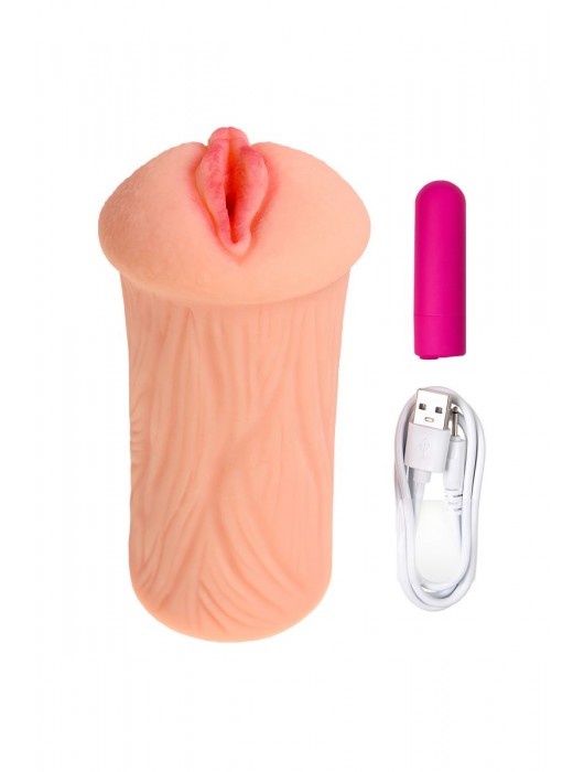 Реалистичный мастурбатор-вагина телесного цвета Elegance.001 с вибрацией - KOKOS - в Йошкар-Оле купить с доставкой