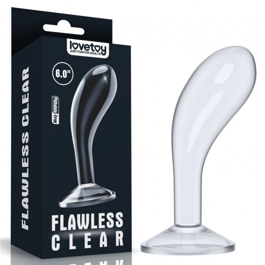 Прозрачный стимулятор простаты Flawless Clear Prostate Plug - 15 см. - Lovetoy - в Йошкар-Оле купить с доставкой