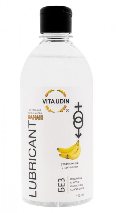 Интимный гель-смазка на водной основе VITA UDIN с ароматом банана - 500 мл. - VITA UDIN - купить с доставкой в Йошкар-Оле