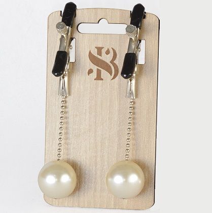 Зажимы на соски с бусинами под жемчуг Pearl - Sitabella - купить с доставкой в Йошкар-Оле