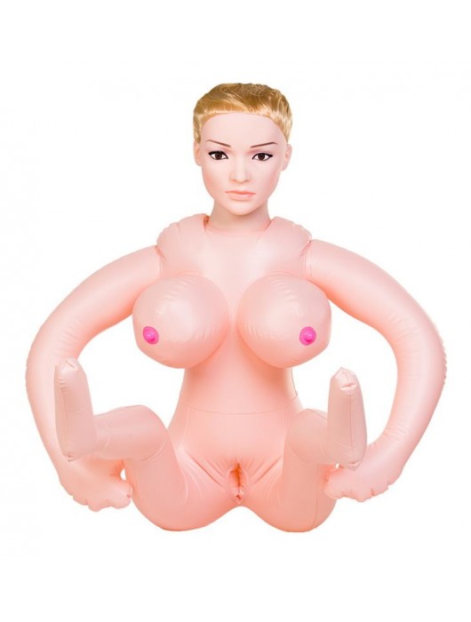Надувная секс-кукла с реалистичной головой и поднятыми ножками - ToyFa - в Йошкар-Оле купить с доставкой