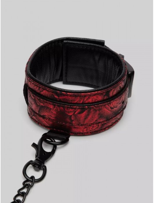 Красно-черные оковы Reversible Faux Leather Ankle Cuffs - Fifty Shades of Grey - купить с доставкой в Йошкар-Оле