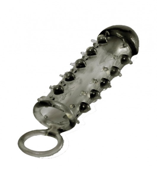 Дымчатая стимулирующая насадка с закрытой головкой SAMURAI PENIS SLEEVE BLACK - 14,5 см. - NMC - в Йошкар-Оле купить с доставкой