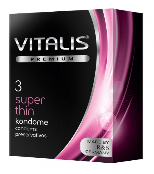 Ультратонкие презервативы VITALIS PREMIUM super thin - 3 шт. - Vitalis - купить с доставкой в Йошкар-Оле