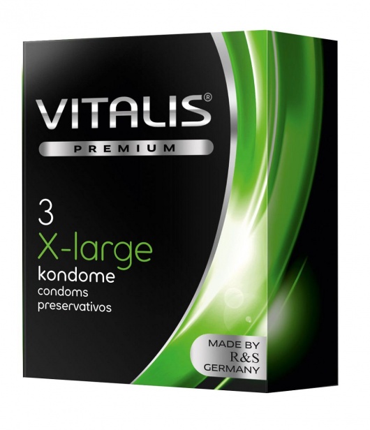 Презервативы увеличенного размера VITALIS PREMIUM x-large - 3 шт. - Vitalis - купить с доставкой в Йошкар-Оле