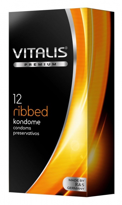 Ребристые презервативы VITALIS PREMIUM ribbed - 12 шт. - Vitalis - купить с доставкой в Йошкар-Оле