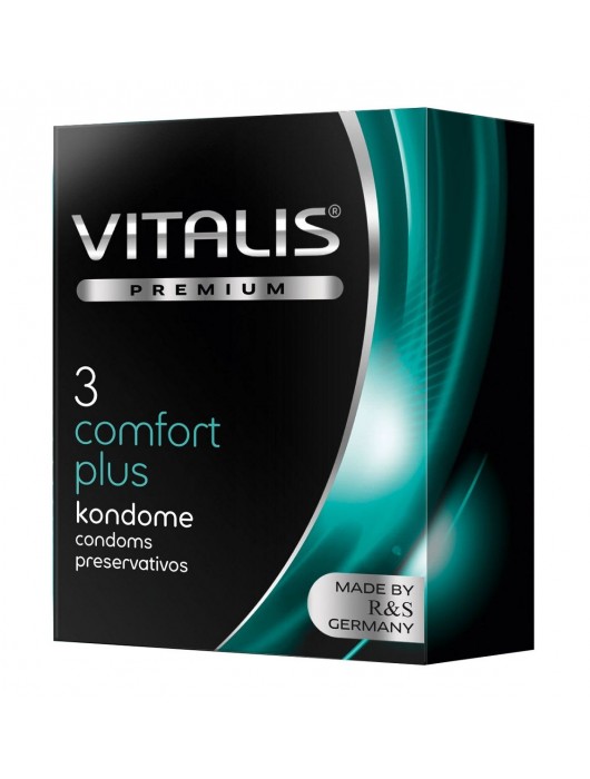Контурные презервативы VITALIS PREMIUM comfort plus - 3 шт. - Vitalis - купить с доставкой в Йошкар-Оле