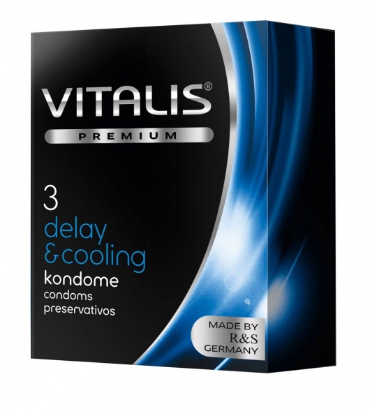 Презервативы VITALIS PREMIUM delay   cooling с охлаждающим эффектом - 3 шт. - Vitalis - купить с доставкой в Йошкар-Оле