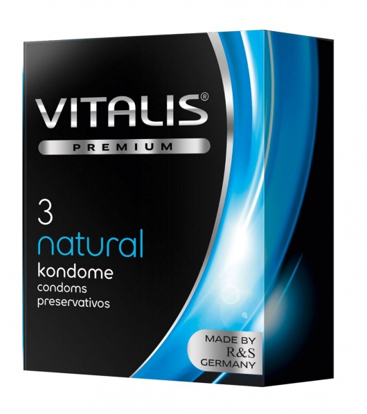 Классические презервативы VITALIS PREMIUM natural - 3 шт. - Vitalis - купить с доставкой в Йошкар-Оле