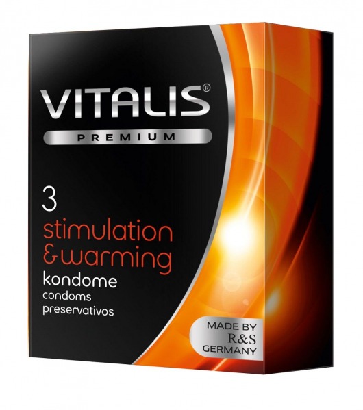 Презервативы VITALIS PREMIUM stimulation   warming с согревающим эффектом - 3 шт. - Vitalis - купить с доставкой в Йошкар-Оле