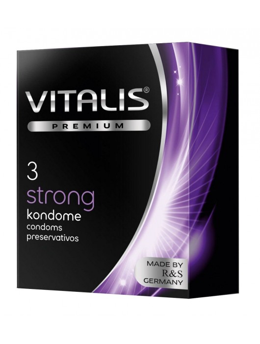 Презервативы с утолщенной стенкой VITALIS PREMIUM strong - 3 шт. - Vitalis - купить с доставкой в Йошкар-Оле