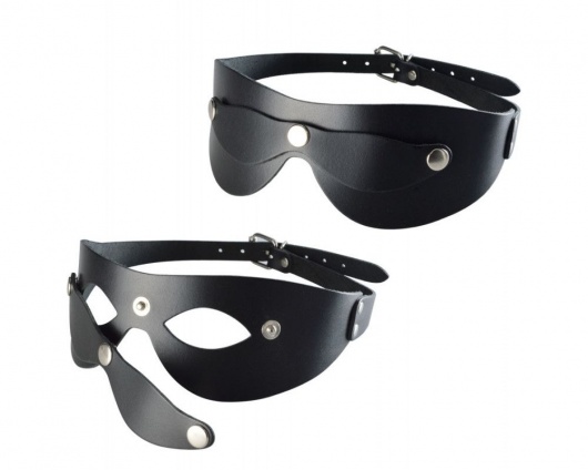 Черная кожаная маска  Новичок - Sitabella - купить с доставкой в Йошкар-Оле