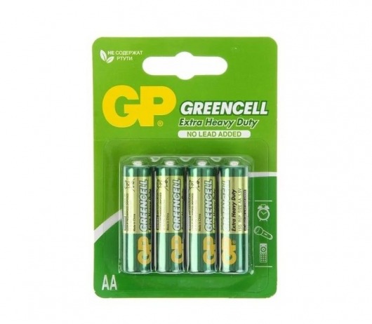 Батарейки солевые GP GreenCell AA/R6G - 4 шт. - Элементы питания - купить с доставкой в Йошкар-Оле